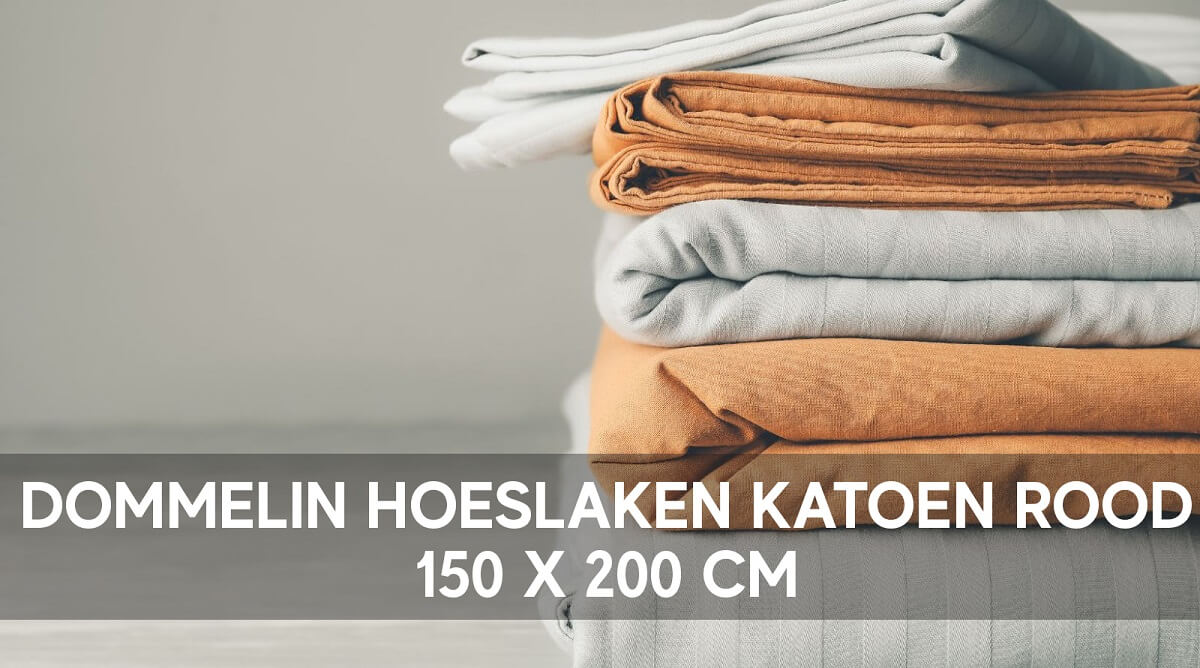 Dommelin Hoeslaken Katoen Rood 150 x 200 cm: The Perfect Blend of Comfort and Style